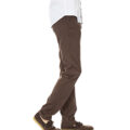 Men Slim Fit Beige Cotton Blend Trousers